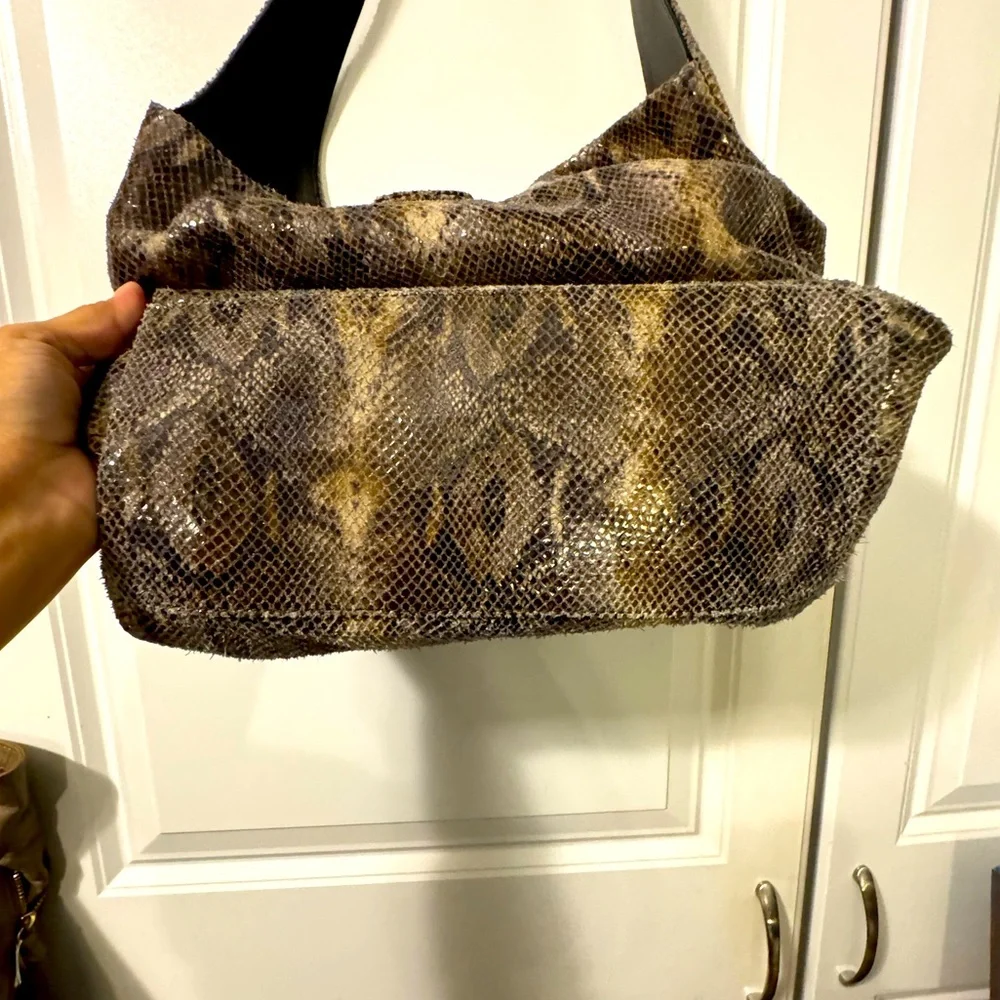 Dooney & Bourke “snakeskin” leather hobo shoulder bag